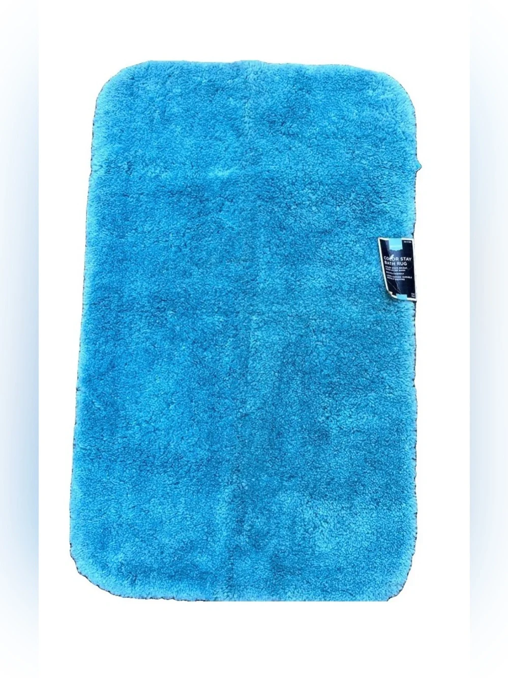 Set of 2 Plush Teal Blue Bath Rugs Non Slip Bathroom Mats 33x20 New
